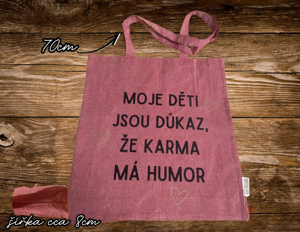 Látková taška velká Jdu jen pro rohlíky = plná taška, prázdný účet