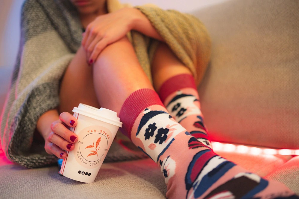 Ponožky Tea Socks - černý čaj set v kelímku 