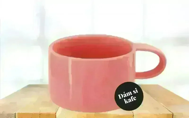 Šálek makronka mini srdíčko