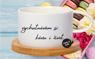 Šálek makronka vychutnávám