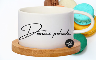 Šálek makronka domácí pohoda