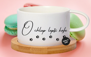Šálek makronka O chlup lepší kafe