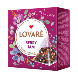 Lovaré Berry Jam, bylinný čaj (15 pyramid)