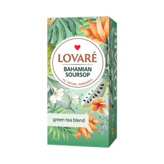 Lovaré Bahamian Soursop, zelený čaj (24 sáčků)