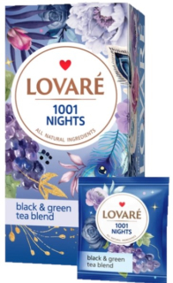 Lovaré 1001 Nights, černý/zelený čaj (24 sáčků)