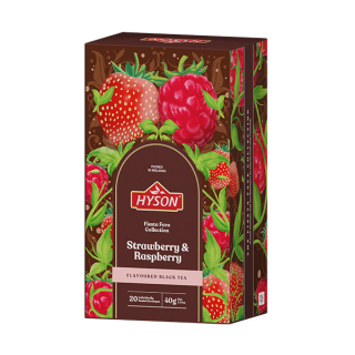 Hyson Strawberry & Raspberry, černý čaj (20 sáčků)