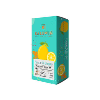 Ealdwin Lemon & Ginger, zelený čaj (20 sáčků)