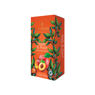 Ealdwin Apple & Peach, černý čaj (20 sáčků)