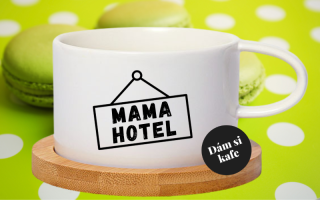 Šálek makronka Mama hotel