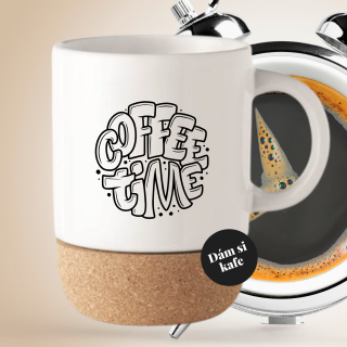 Keramický hrnek s korkem Coffee Time