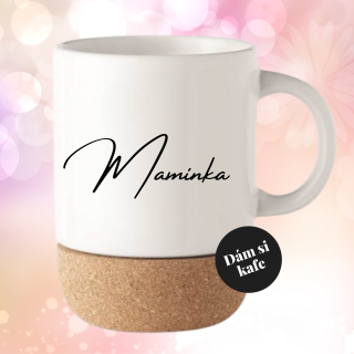 Keramický hrnek s korkem maminka