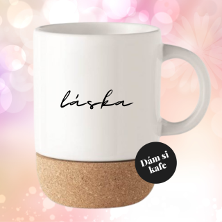 Keramický hrnek s korkem láska