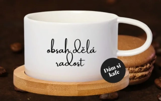 Šálek makronka Obsah dělá radost 
