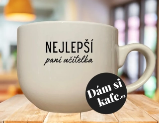 Buclatý hrnek nejlepší paní učitelka