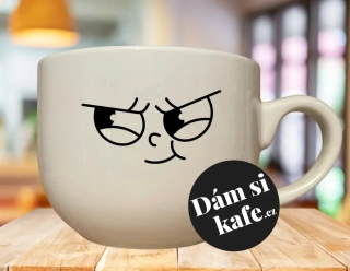 Buclatý hrnek s výrazem 