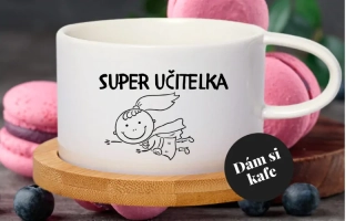 Šálek makronka Super učitelka