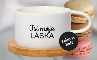 Šálek makronka Jsi moje láska