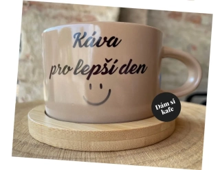 Šálek makronka Káva pro lepší den :)