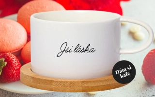 Šálek makronka Jsi láska
