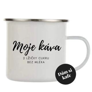 Plecháček Moje káva 2 lžičky cukru bez mléka