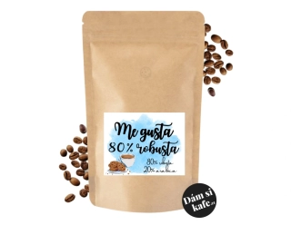 Me gusta 80% robusta zrnková káva 250g