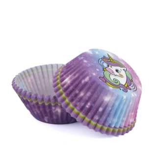 Papírové košíčky na muffiny a cupcakes s motivem jednorožce
