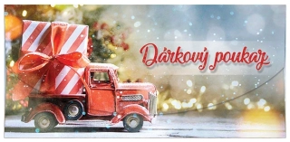 Dárková obálka na dárkový poukaz s autem