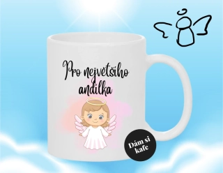Keramický hrnek pro největšího andílka holčička