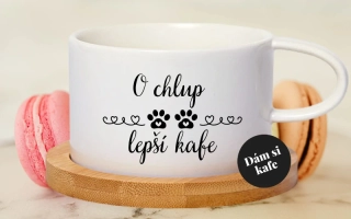 Šálek makronka O chlup lepší kafe II