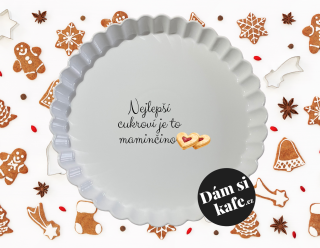 Vroubkovaný talíř Nejlepší cukroví je to maminčino