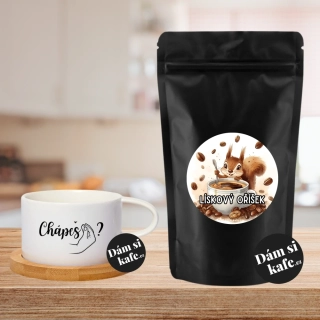 Dám si kafe zrnková káva s příchutí Lískový ořech 60g 