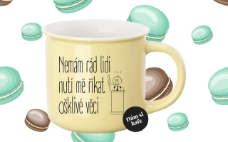 Barevný hrnek Nemám rád lidi...nutí mě říkat ošklivé věci