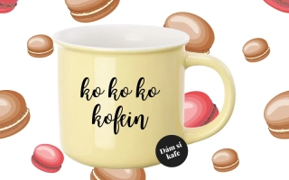 Barevný hrnek Ko ko ko kofein