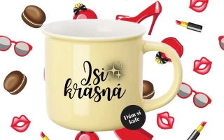 Barevný hrnek Jsi krásná
