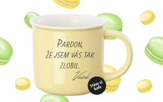Barevný hrnek Pardon, že jsem vás tak zlobil