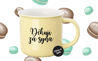 Barevný hrnek Děkuji za syna