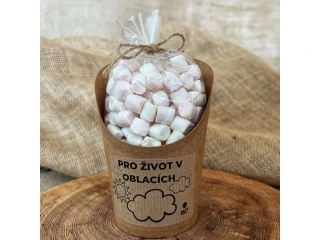 Mini marshmellow v celofánku a kelímku ŽIVOT V OBLACÍCH 70g