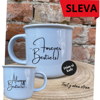 Porcelánový hrnek modrý kamarádky sleva