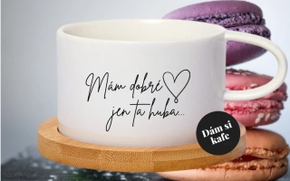 Šálek makronka Mám dobré srdce jen ta huba