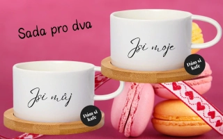 Šálek makronka Sada Jsi moje Jsi můj