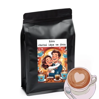 Káva Chutná lépe ve dvou Brazílie Santos 500g Dám si kafe