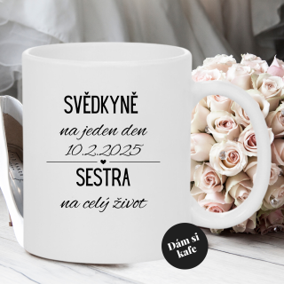 Keramický hrnek Svědkyně sestra