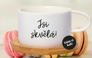 Šálek makronka Jsi skvělá!