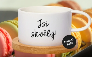 Šálek makronka Jsi skvělý!
