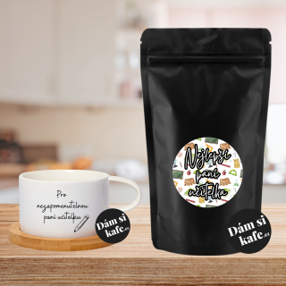 Dám si kafe zrnková káva Nejlepší paní učitelka 60g 