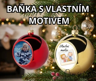 Barevná baňka na vánoční stromek 8cm
