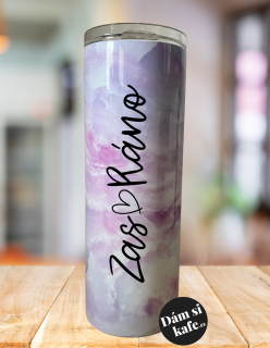 Barevný termo kelímek mramorový Zas Ráno