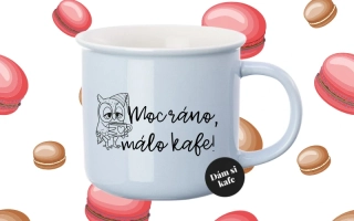 Barevný hrnek Moc ráno, málo kafe
