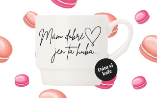 Stohovatelný hrnek Mám dobré srdce jen ta huba ...