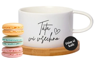Šálek makronka Táta ví všechno